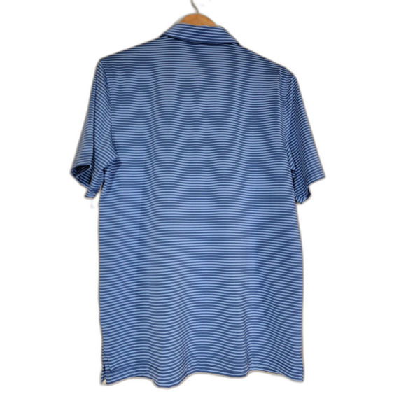 Vineyard Vines Performance Men's Blue Striped Polo Shirt - Medium - Picture 2 of 6